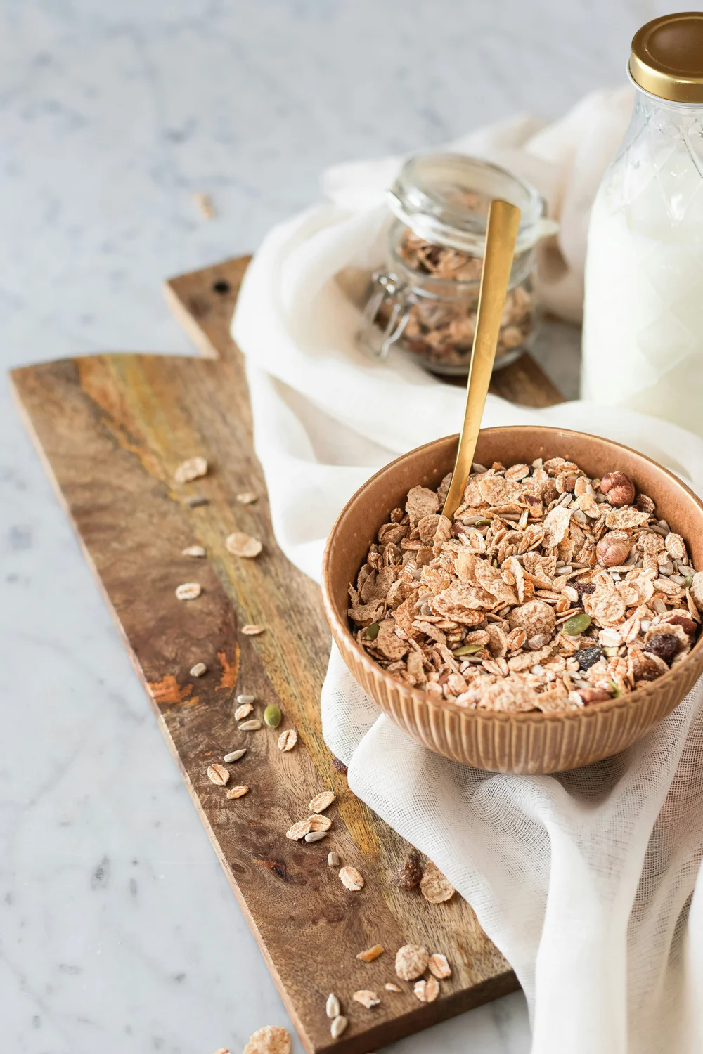 brown wooden spoon on white ceramic bowl