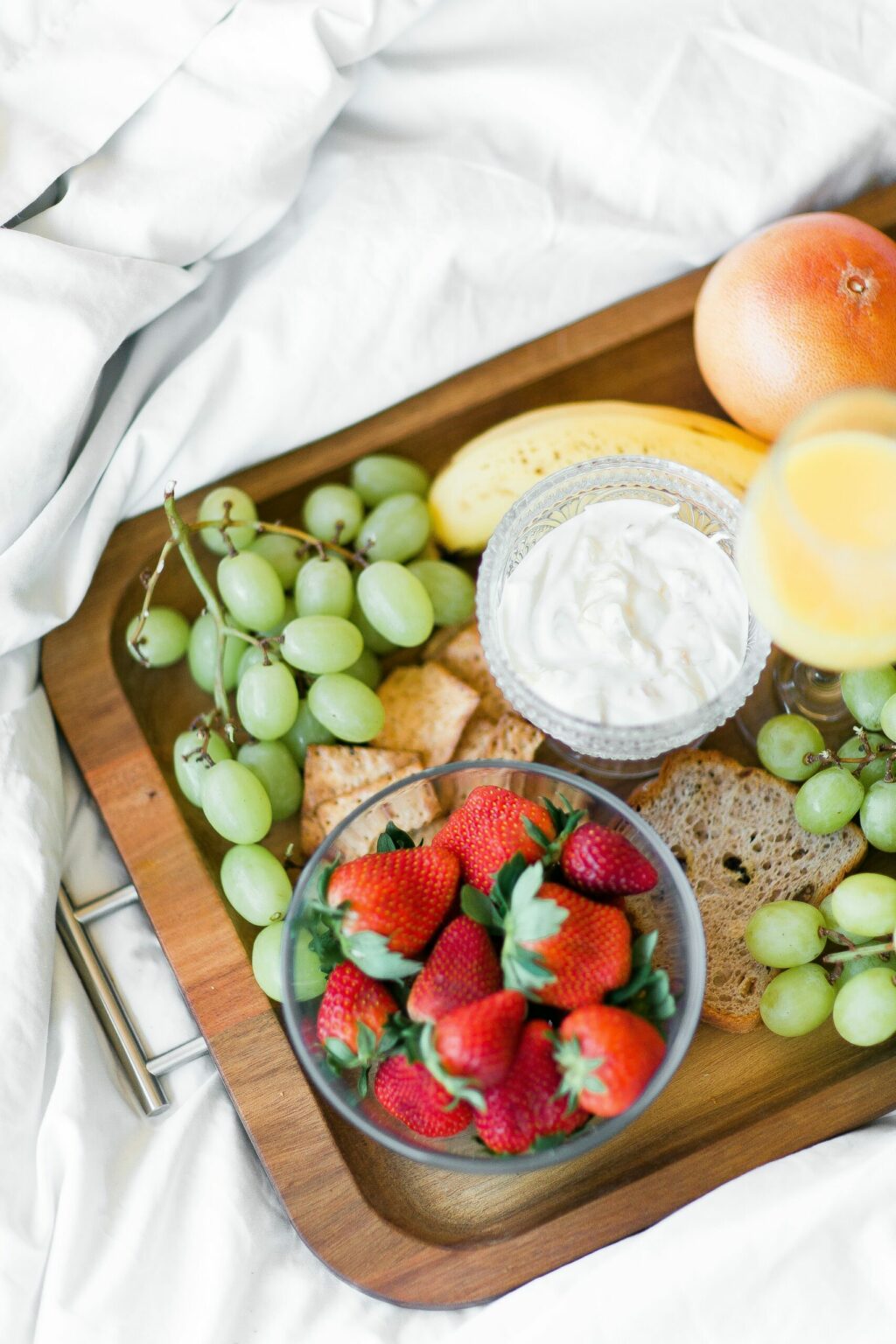 what is organic food? variety of fruits with dip on tray