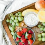 what is organic food? variety of fruits with dip on tray